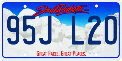 SD license plate 95JL20