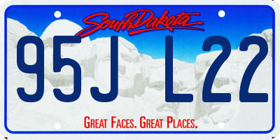 SD license plate 95JL22