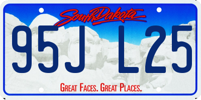 SD license plate 95JL25