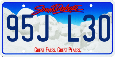 SD license plate 95JL30