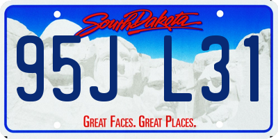 SD license plate 95JL31