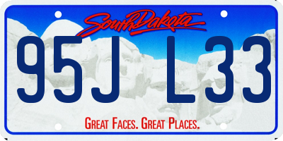 SD license plate 95JL33