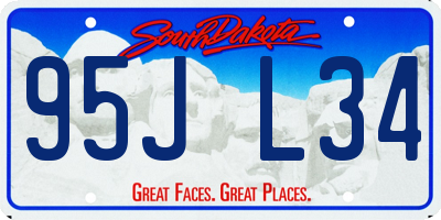 SD license plate 95JL34