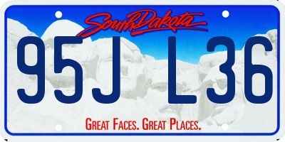 SD license plate 95JL36