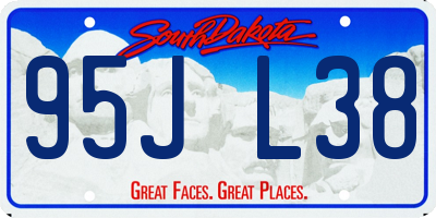 SD license plate 95JL38