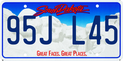 SD license plate 95JL45