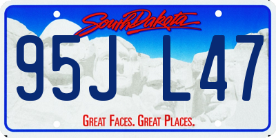 SD license plate 95JL47