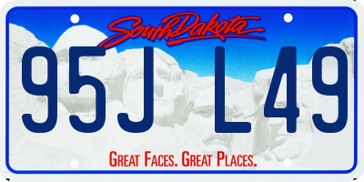 SD license plate 95JL49