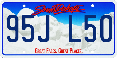 SD license plate 95JL50