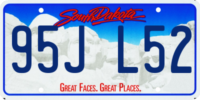 SD license plate 95JL52
