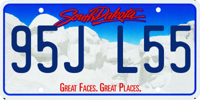 SD license plate 95JL55