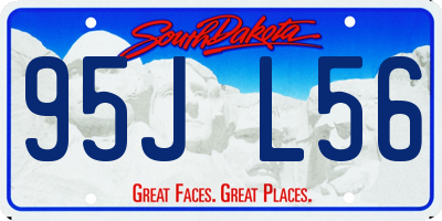 SD license plate 95JL56
