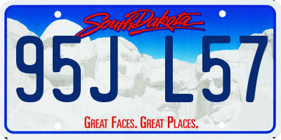 SD license plate 95JL57