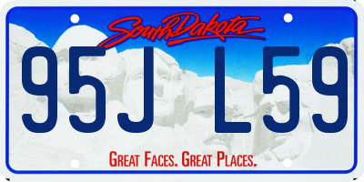 SD license plate 95JL59