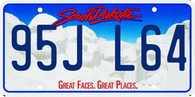 SD license plate 95JL64