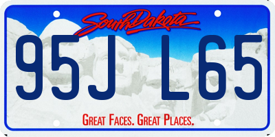 SD license plate 95JL65