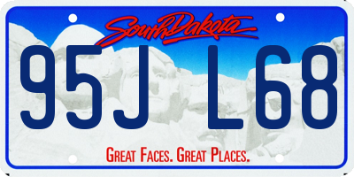 SD license plate 95JL68