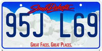 SD license plate 95JL69