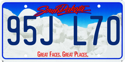 SD license plate 95JL70