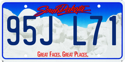 SD license plate 95JL71