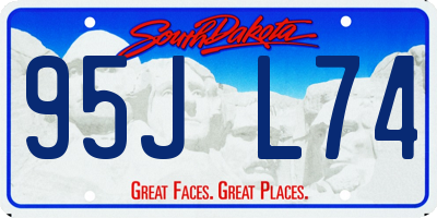 SD license plate 95JL74