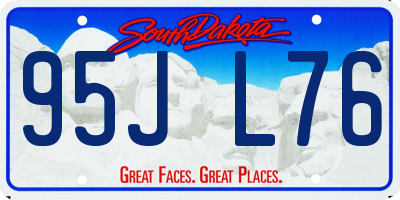 SD license plate 95JL76
