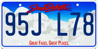SD license plate 95JL78