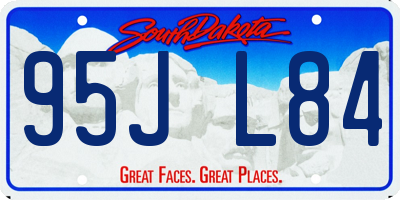 SD license plate 95JL84