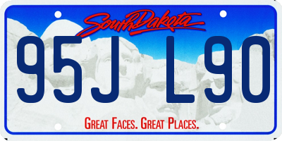 SD license plate 95JL90