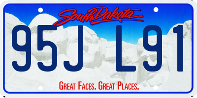 SD license plate 95JL91