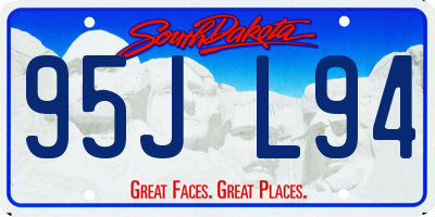 SD license plate 95JL94