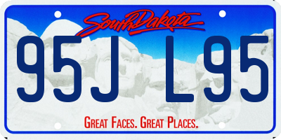 SD license plate 95JL95