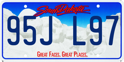 SD license plate 95JL97