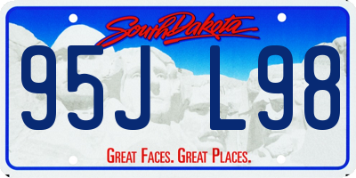 SD license plate 95JL98