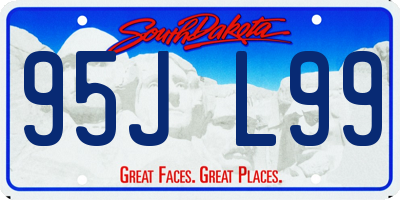 SD license plate 95JL99
