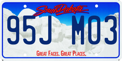 SD license plate 95JM03