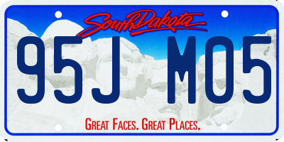 SD license plate 95JM05