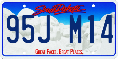 SD license plate 95JM14