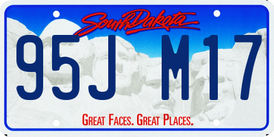 SD license plate 95JM17