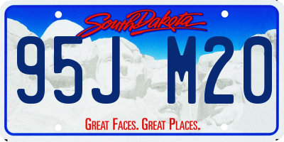 SD license plate 95JM20