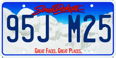 SD license plate 95JM25