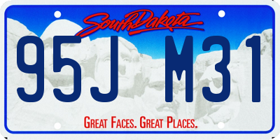 SD license plate 95JM31