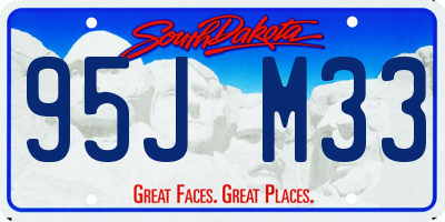 SD license plate 95JM33