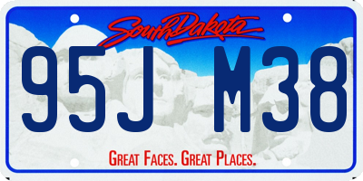 SD license plate 95JM38