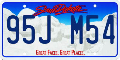 SD license plate 95JM54