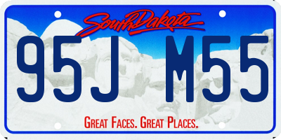 SD license plate 95JM55