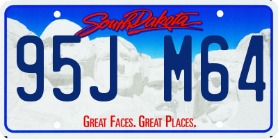 SD license plate 95JM64