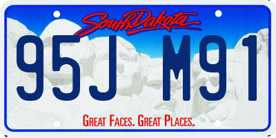 SD license plate 95JM91