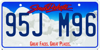 SD license plate 95JM96
