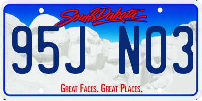 SD license plate 95JN03